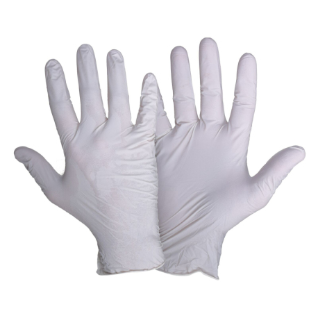 Rękawiczki jednorazowe lateksowe białe bezpudrowe Lahti Pro L2118