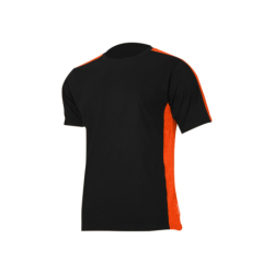 Koszulka t-shirt czarno pomarańczowa 180g bawełna Lahti Pro L40230