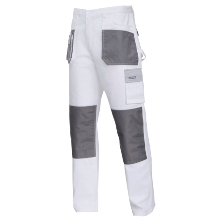 Spodnie robocze do pasa ochronne bawełna białe Lahti Pro L40513