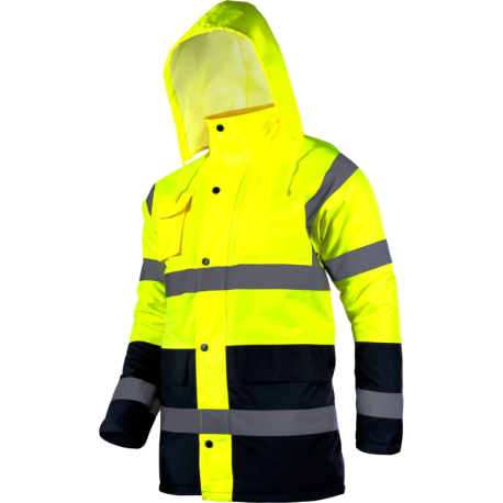 Zimowa kurtka ostrzegawcza ocieplana żółta Lahti Pro L40907