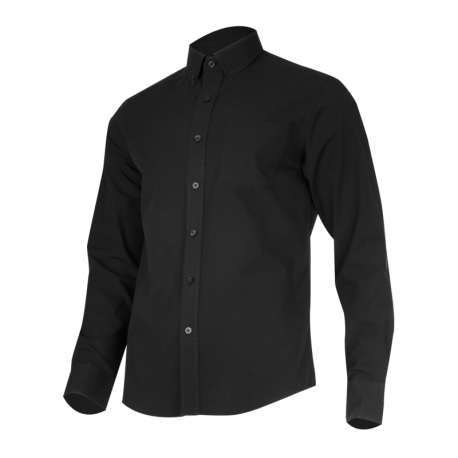 Koszula męska codzienna czarna bawełna długi rękaw Lahti Pro L41805