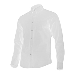 Koszula męska codzienna biała bawełna długi rękaw Lahti Pro L41806