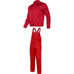 Komplet ubranie robocze czerwone bluza ogrodniczki Lahti Pro QUEST LPQE