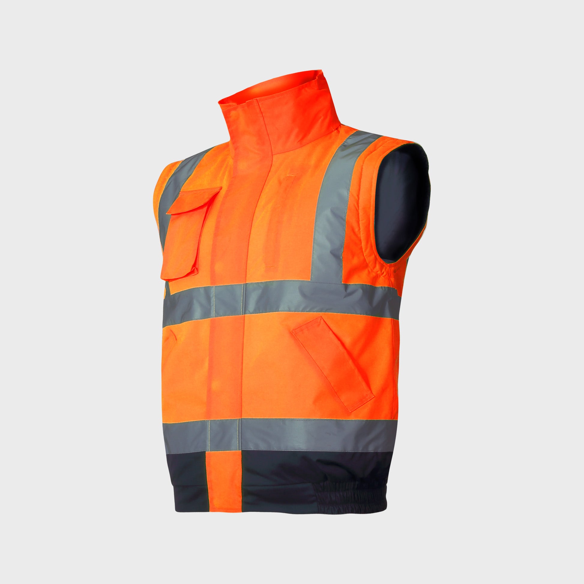 Kurtka ostrzegawcza ocieplana z odpinanymi rękawami Lahti Pro L40926 - pomarańczowy