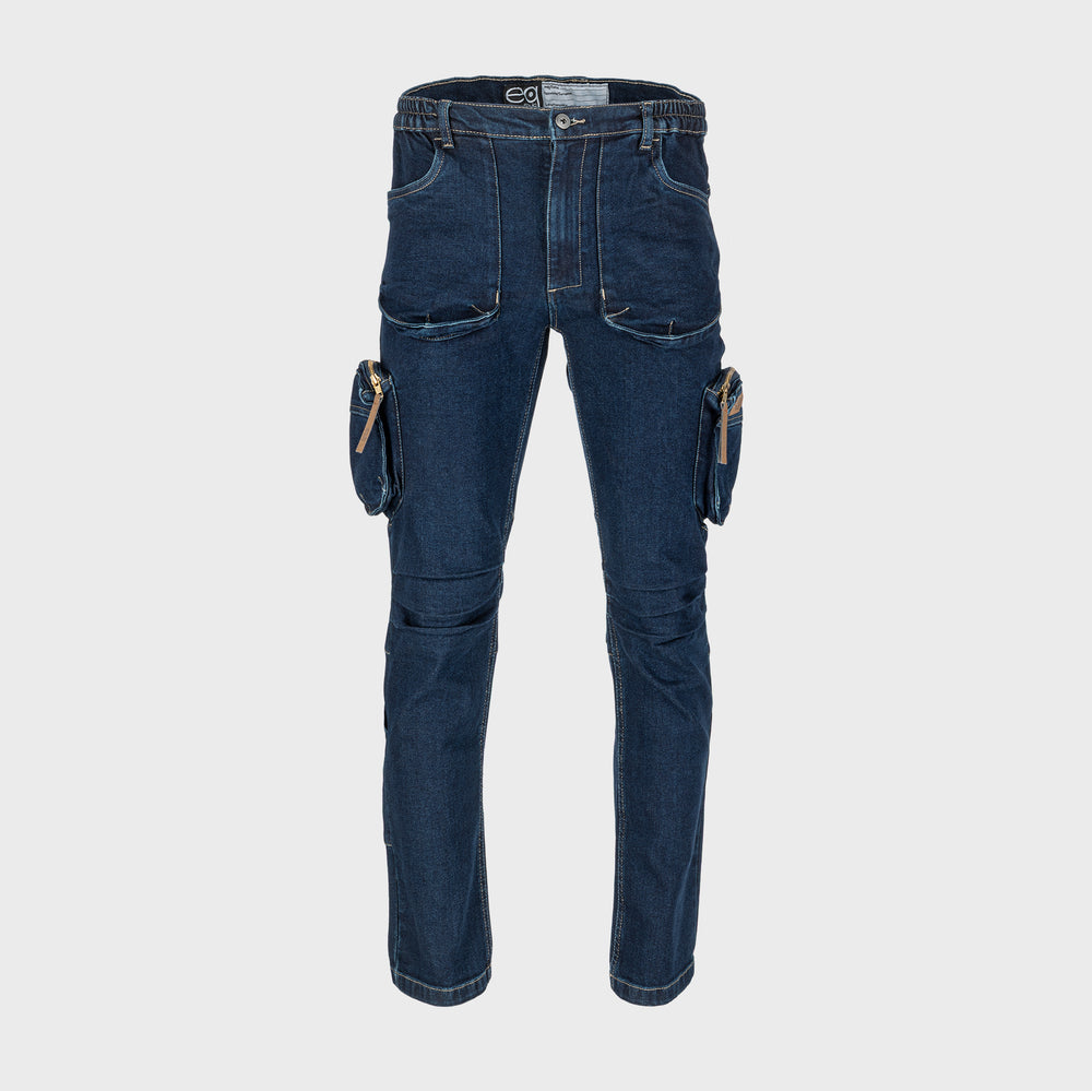 Spodnie jeansowe stretch Equiq Q10102 - granatowy