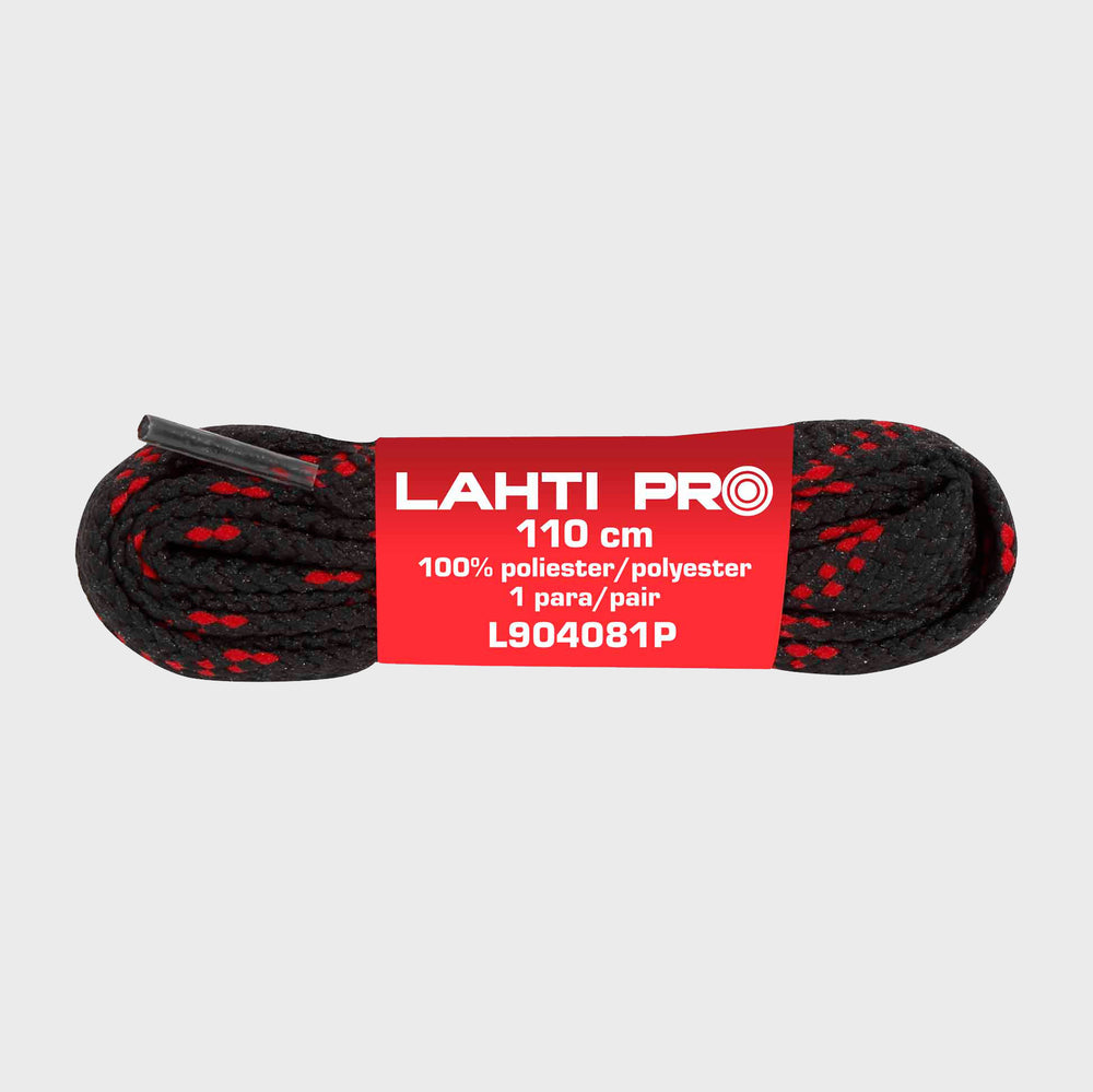 Sznurowadła do butów Lahti Pro L90407 – czarno-czerwone