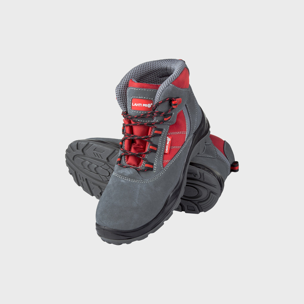 Trzewiki S1P Lahti Pro L30119 – szaro-czerwone