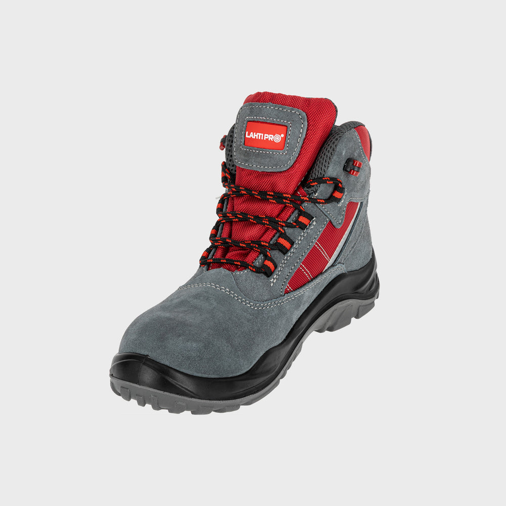 Trzewiki S1P Lahti Pro L30119 – szaro-czerwone