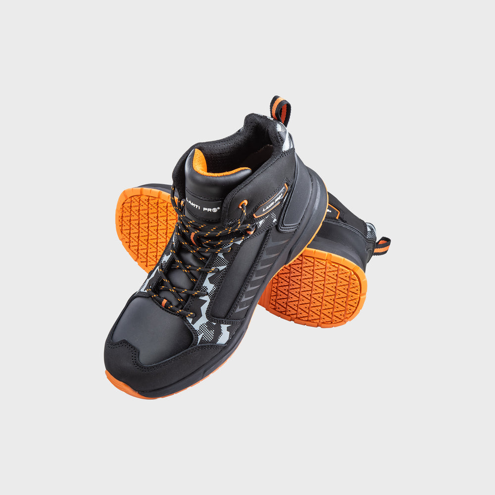 Trzewiki dekarskie bez podnoska O3 Lahti Pro L30121 – czarno-pomarańczowe, obuwie zawodowe