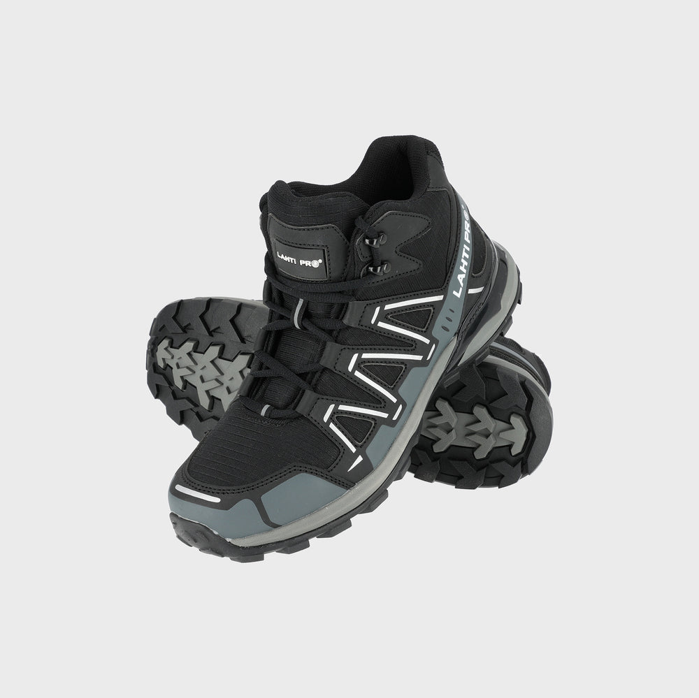 Trzewiki bez podnoska O2 Lahti Pro L30124 – czarno-szare, obuwie zawodowe