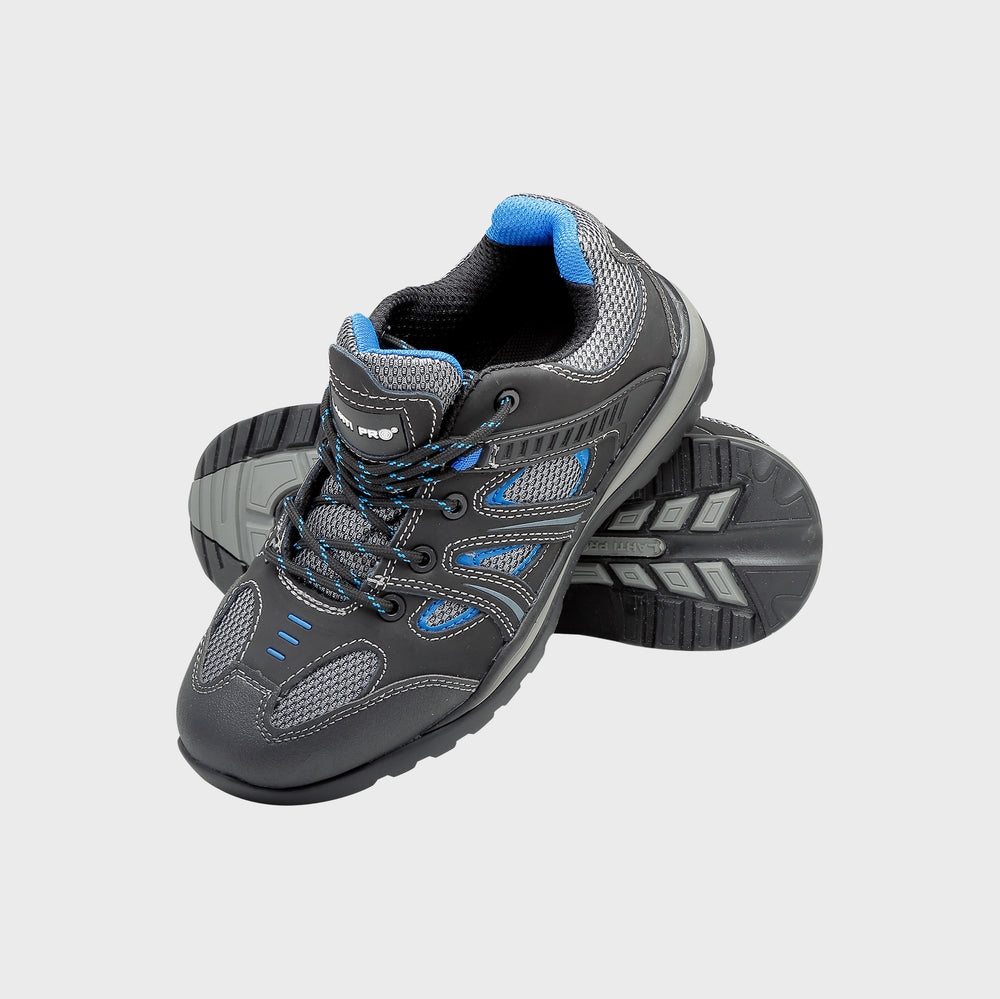 Półbuty bez podnoska O1 Lahti Pro L30409 – czarno-niebieskie, obuwie zawodowe