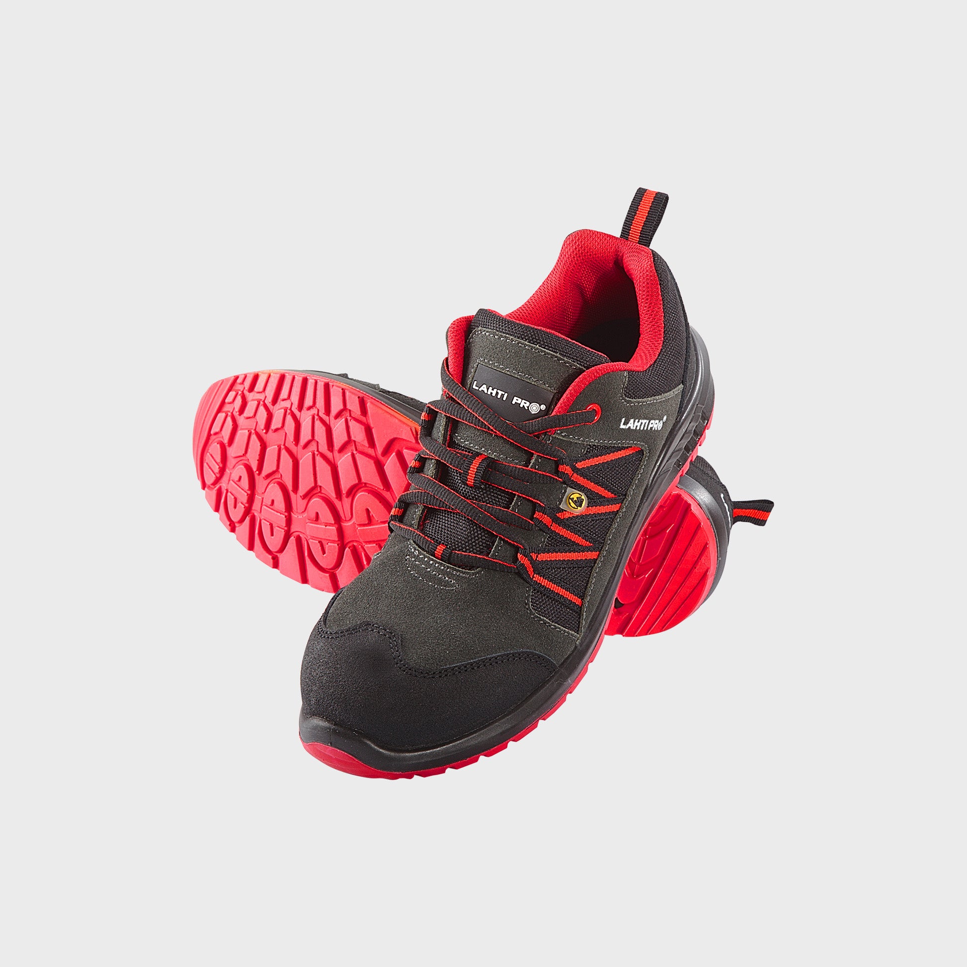 Półbuty S1 Lahti Pro L30423 – grafitowo-czerwone