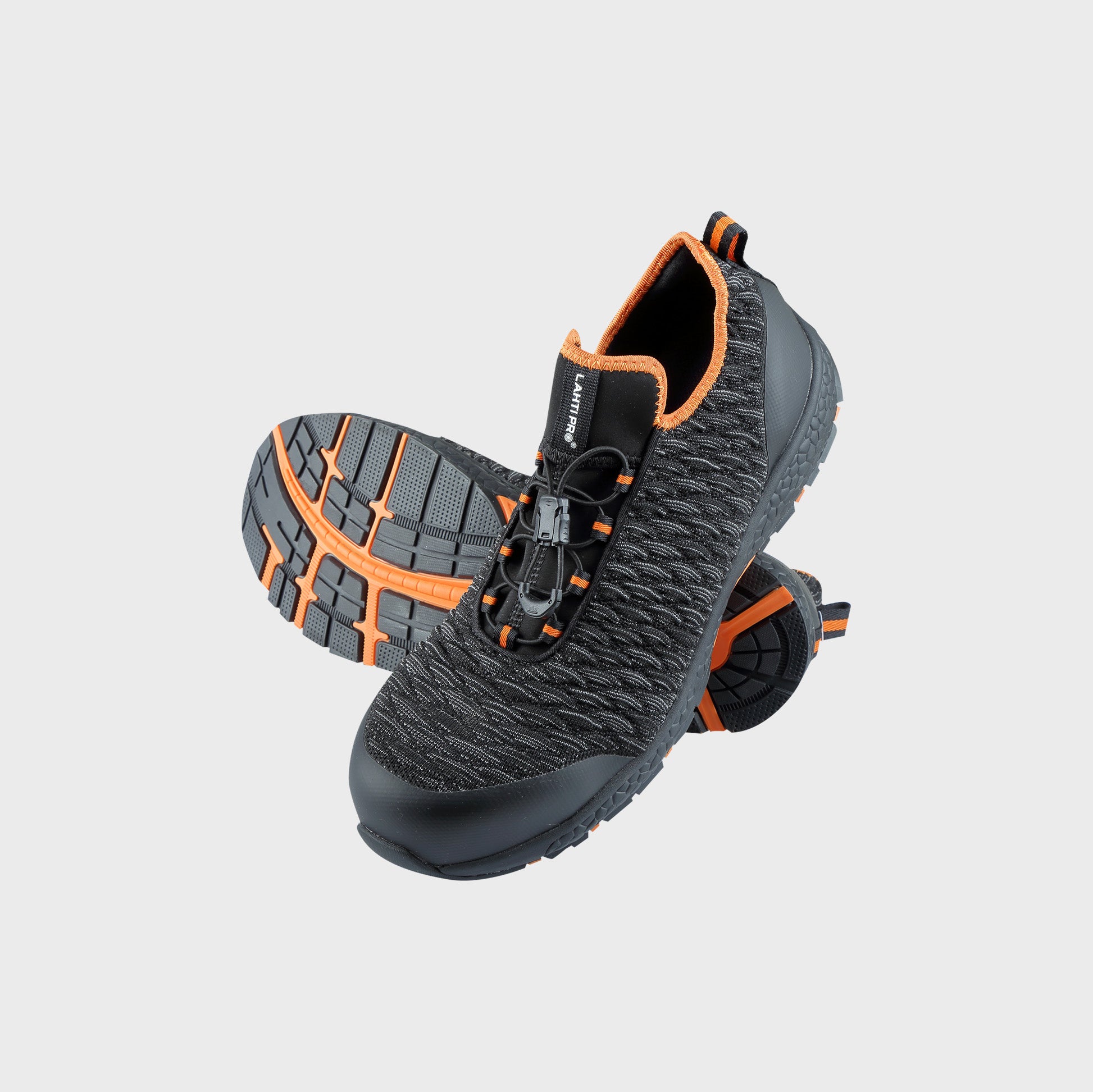 Półbuty S1 Lahti Pro L30425 – czarno-szaro-pomarańczowe