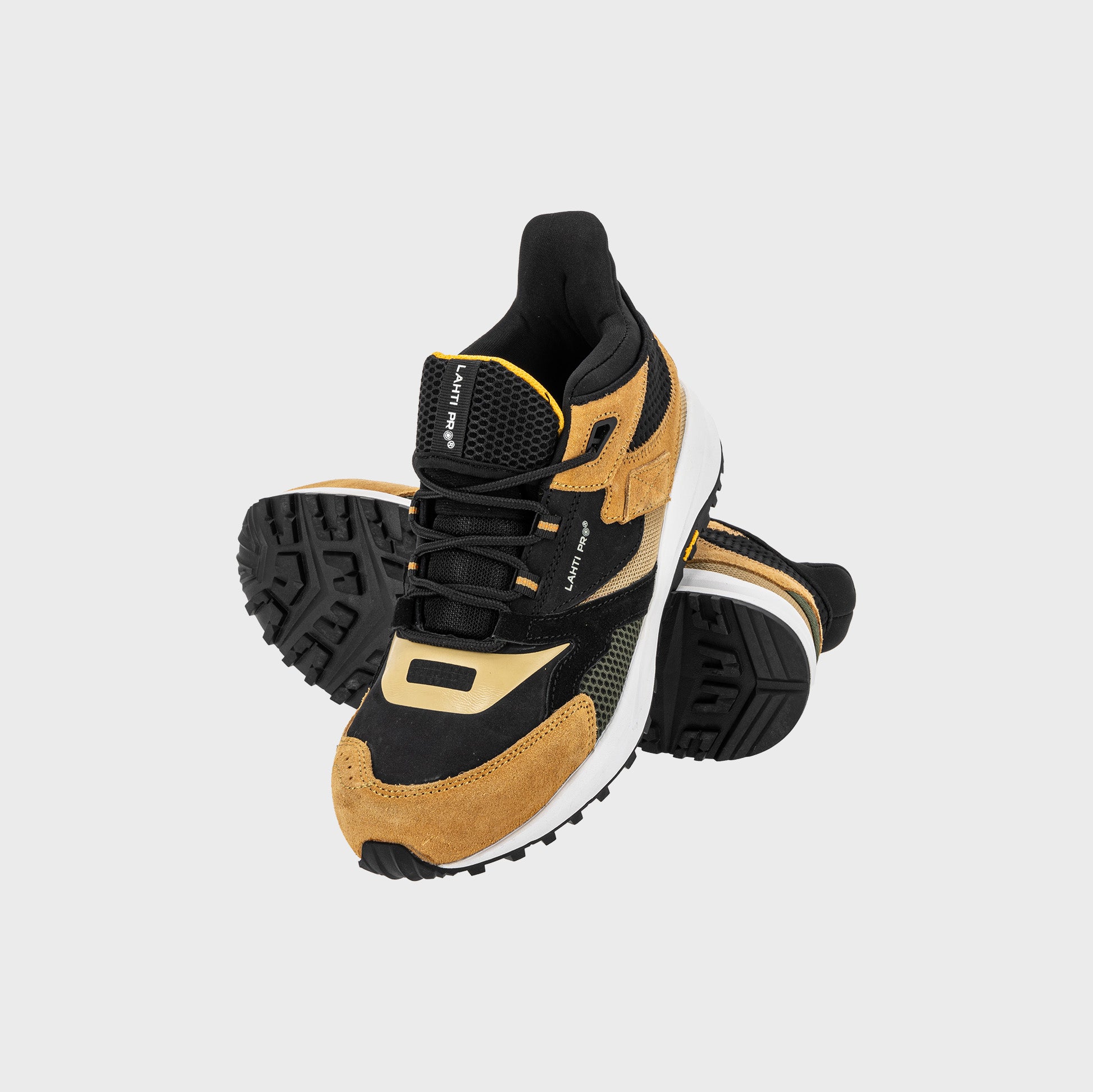 Półbuty S1 Lahti Pro L30426 – beżowo-czarno-białe