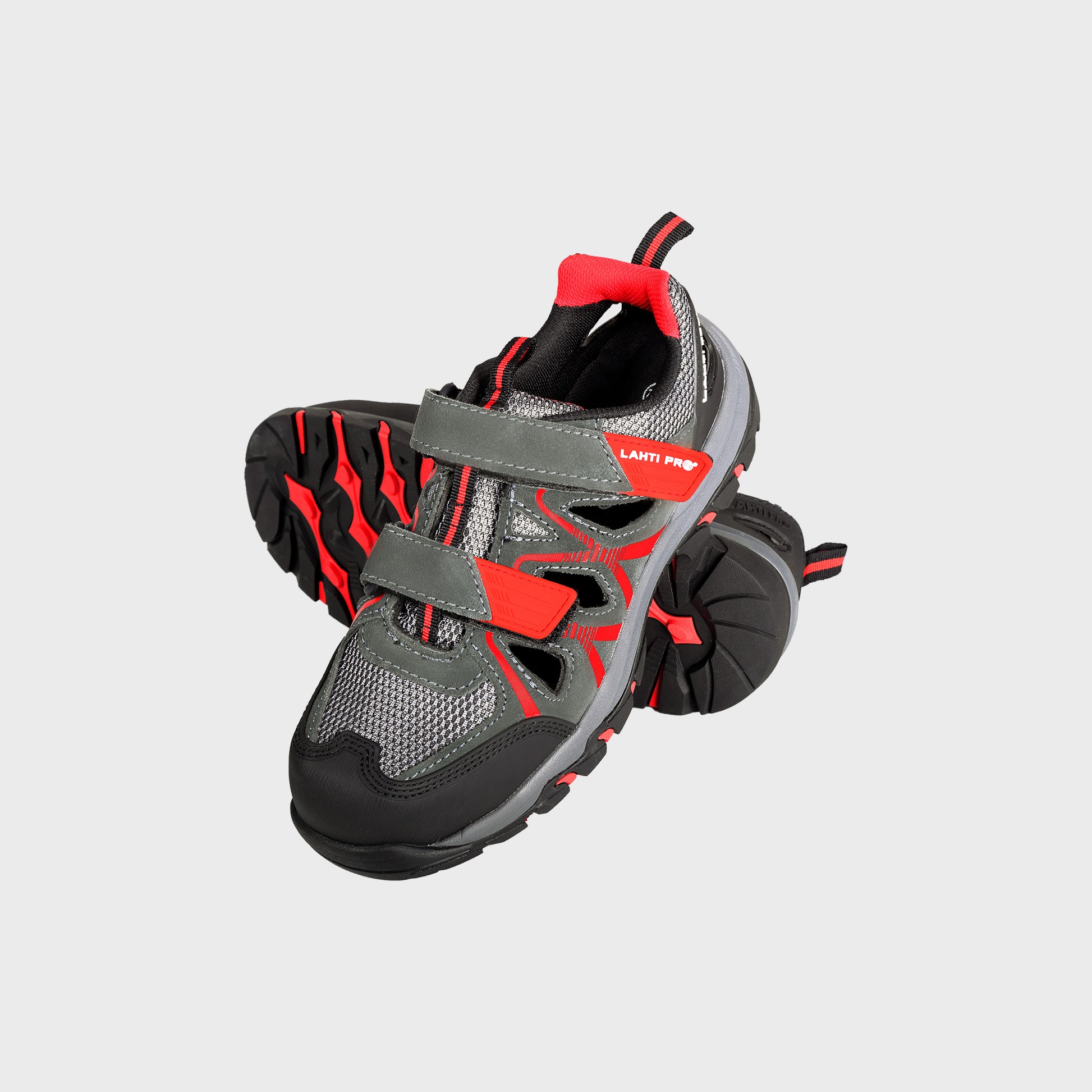 Sandały S1 Lahti Pro L30603 – szaro-czerwone
