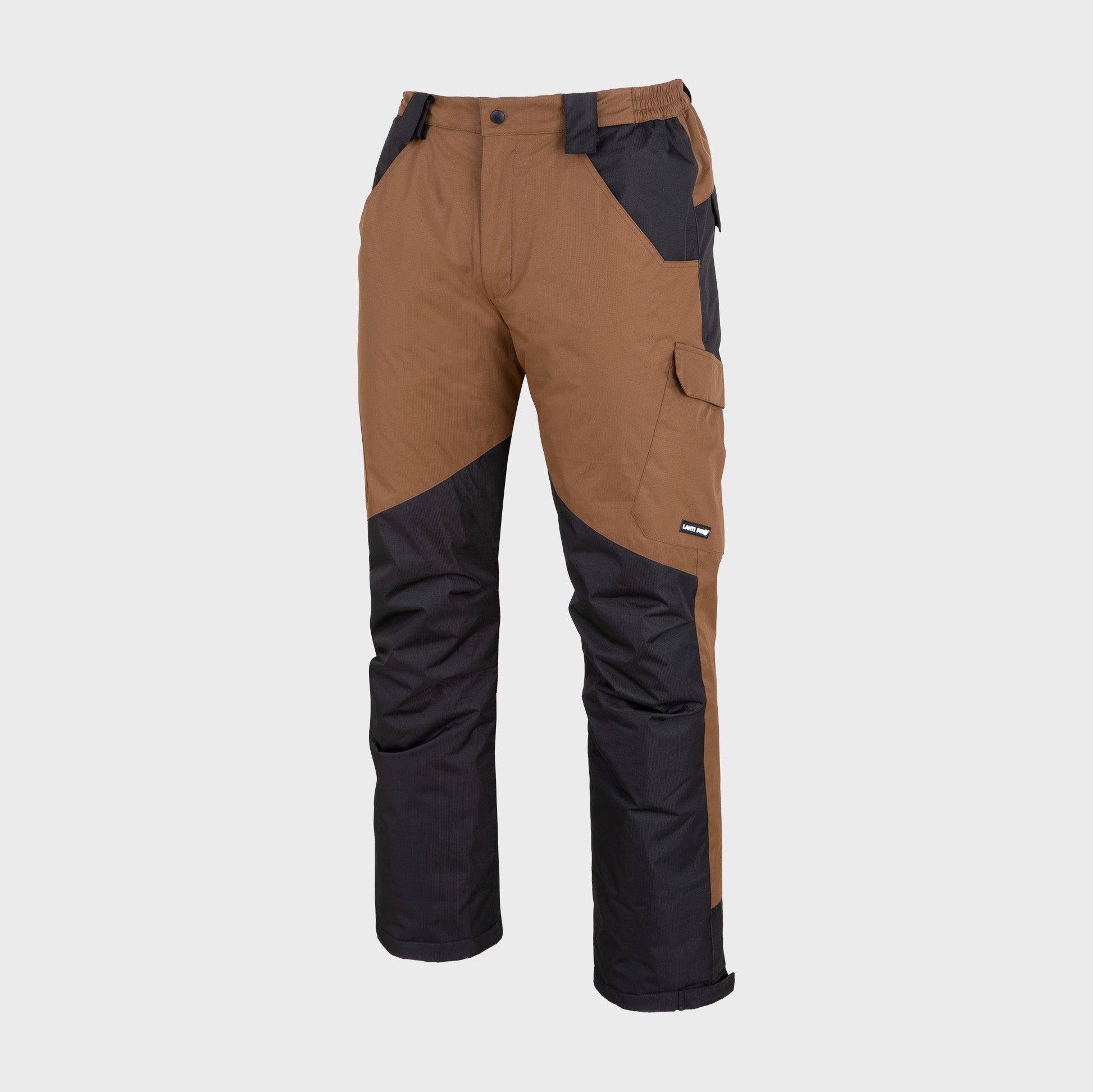 Spodnie ocieplane z szelkami Lahti Pro L41016 - brązowy