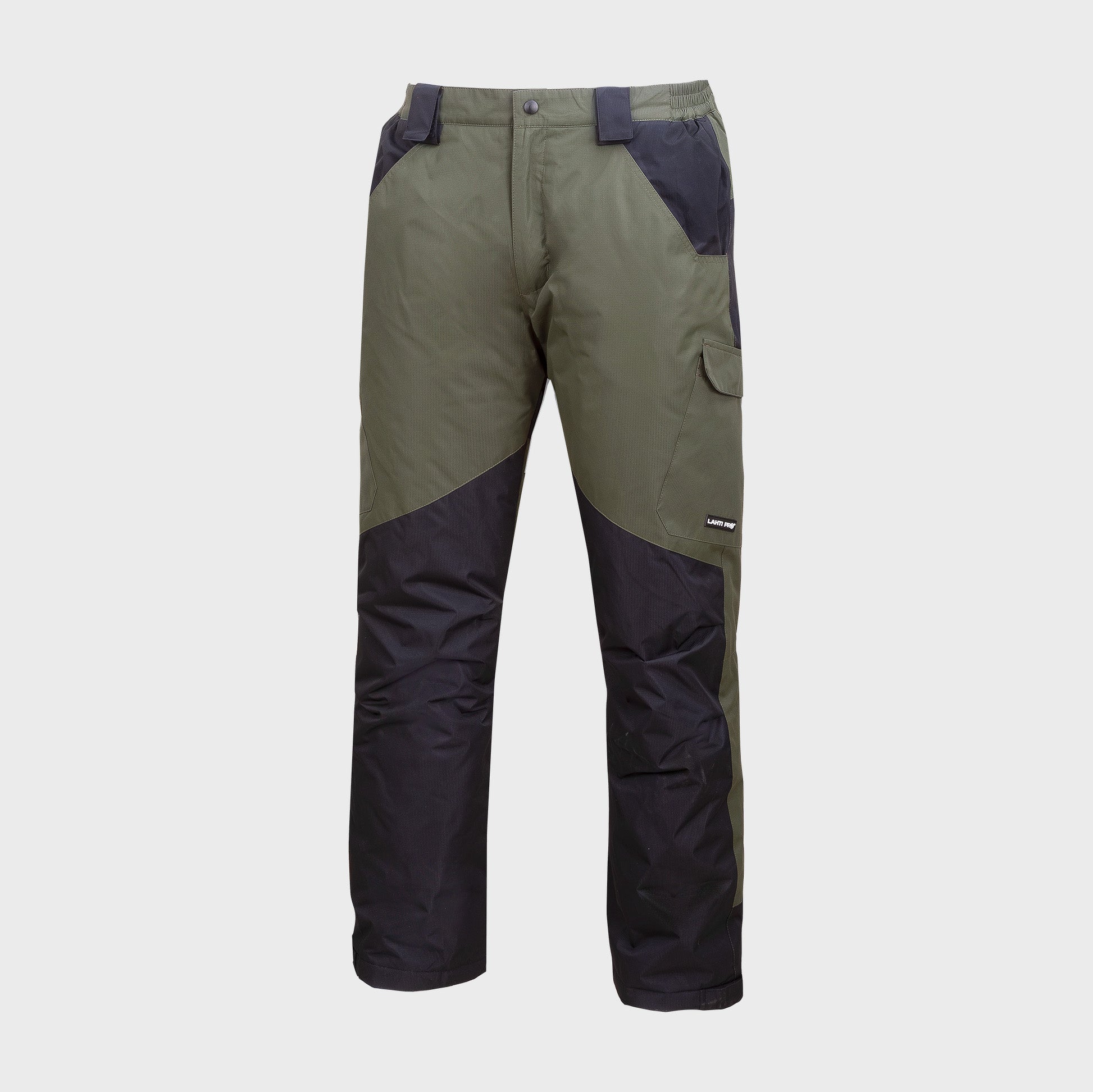 Spodnie ocieplane z szelkami Lahti Pro L41017 - zielony