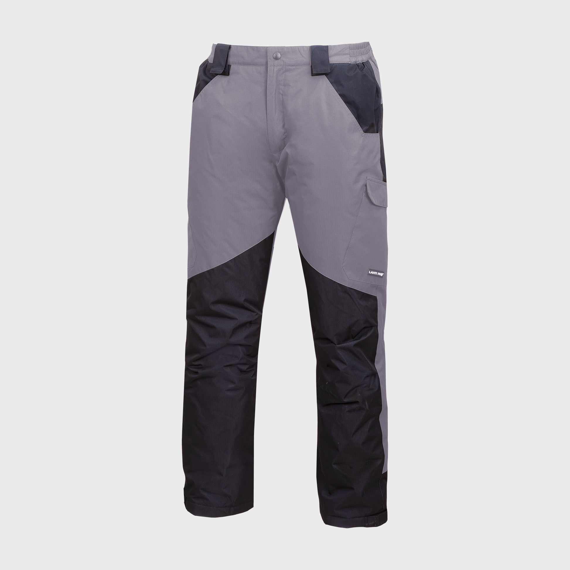 Spodnie ocieplane z szelkami Lahti Pro L41018 - szary i czarny