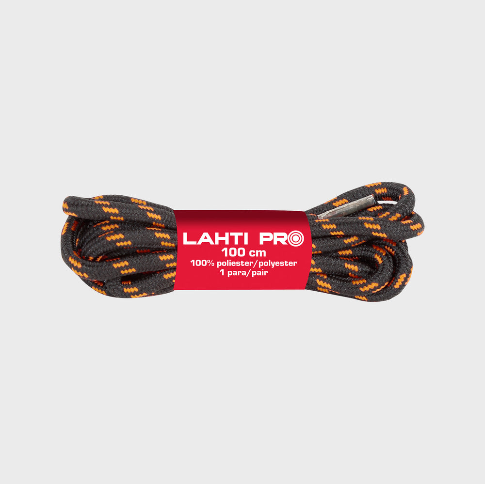 Sznurowadła do butów Lahti Pro L90403 – czarno-pomarańczowe