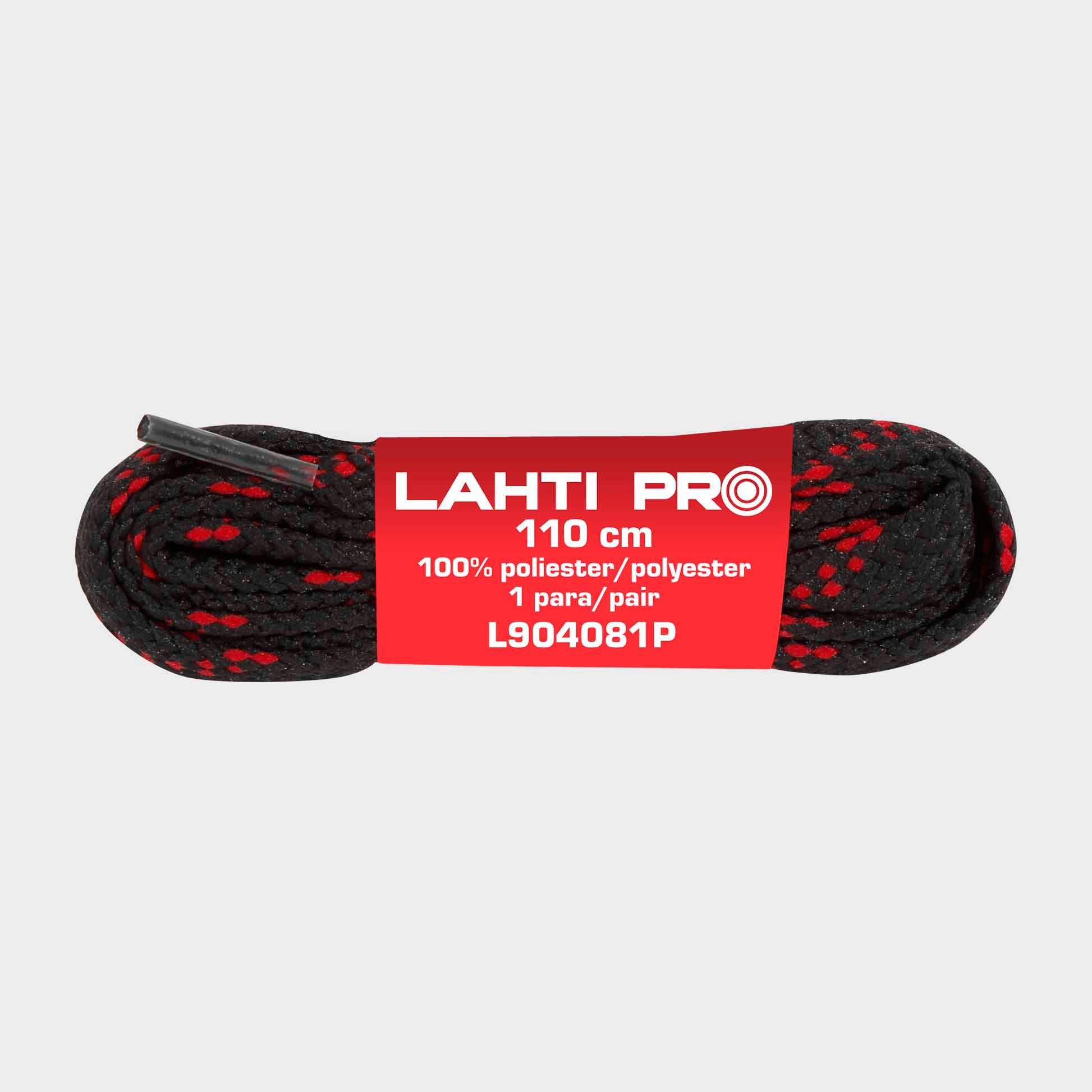 Sznurowadła do butów Lahti Pro L90407 – czarno-czerwone
